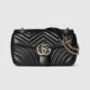 GG Marmont medium shoulder bag black leather