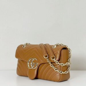GG Marmont medium shoulder bag black leather