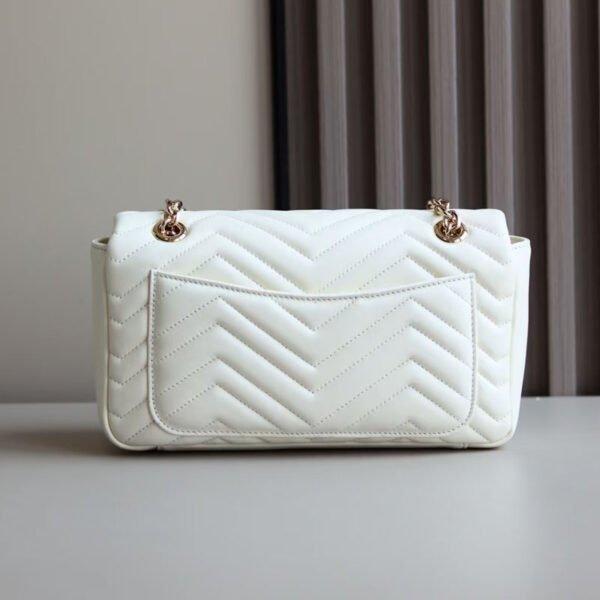 Replica Gucci GG Marmont medium shoulder bag white