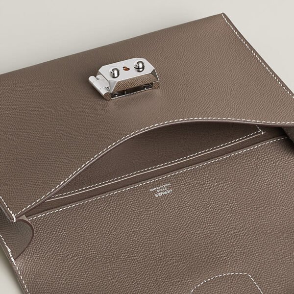 HERMES Sac a Depeches 24 pouch étoupe