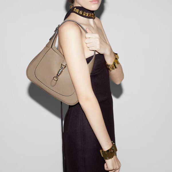 Replica Gucci Jackie 1961 medium bag Variation taupe leather 1:1 replica price