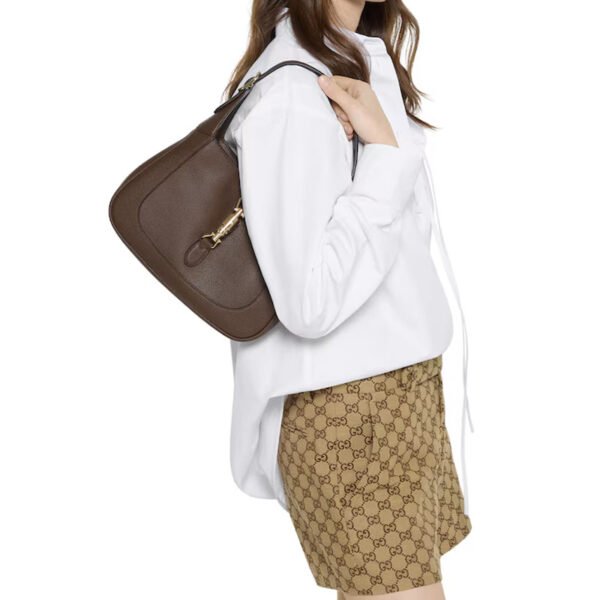 Replica Gucci Jackie 1961 medium bag Variation dark brown leather 1:1 replica price