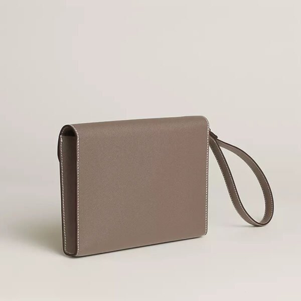 Best HERMES Sac a Depeches 24 pouch etoupe replica bag