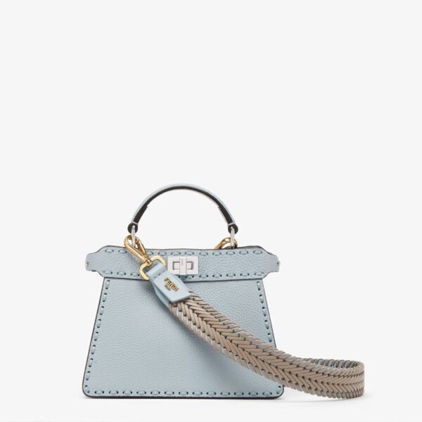 FENDI Peekaboo ISeeU Petite Light blue replica bag 100% original 1:1 imitation price