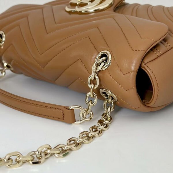 Replica gg marmont medium shoulder bag brown leather price