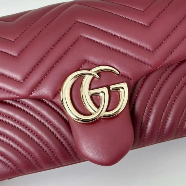Replica gg marmont medium shoulder bag rosso ancora red leather price