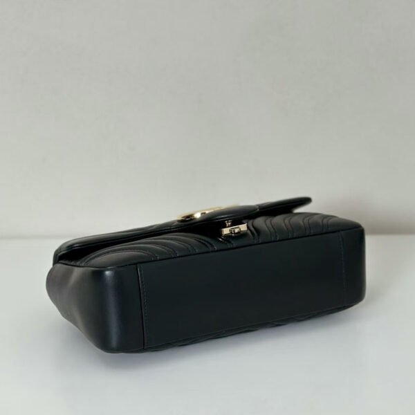 Replica gucci gg marmont medium shoulder bag black