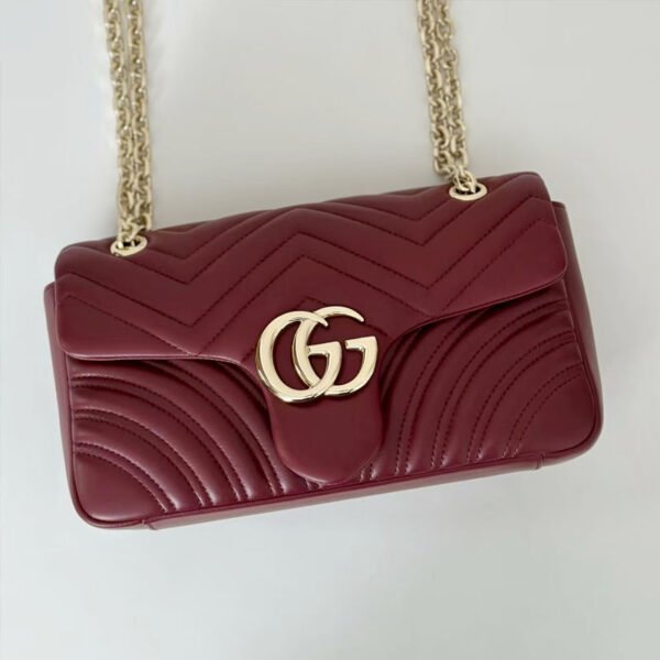 Replica GUCCI gg marmont medium shoulder bag rosso ancora red leather price