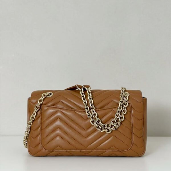 Replica GICCI GG Marmont medium shoulder bag brown leather 1:1 replica price