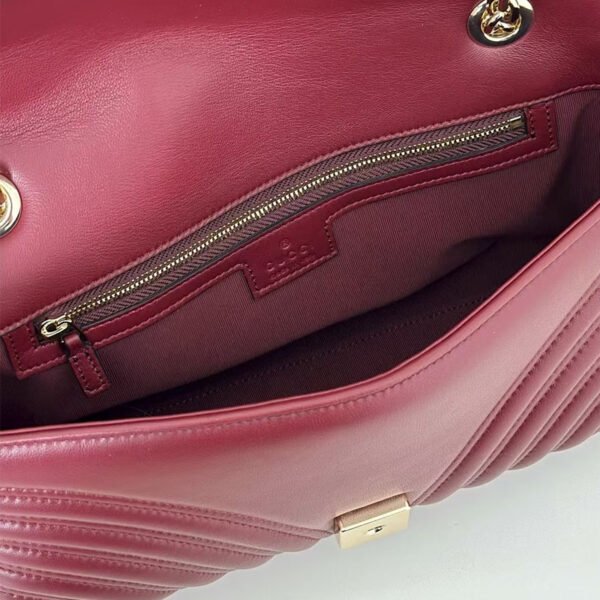 Replica GUCCI gg marmont medium shoulder bag rosso ancora red leather price