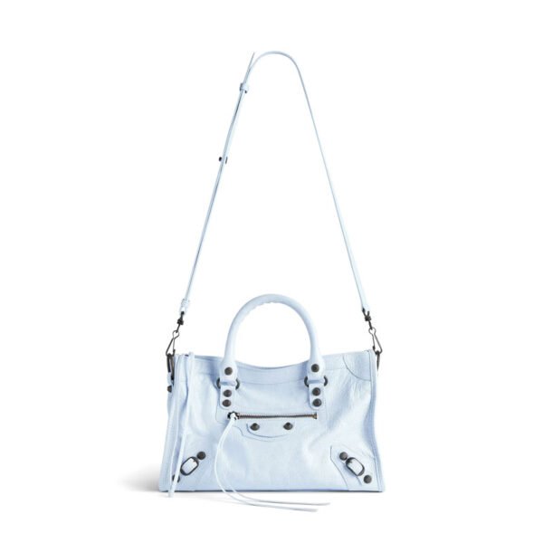 Replica of Balenciaga Le City Bag Small in cloudy blue Arena Storico lambskin