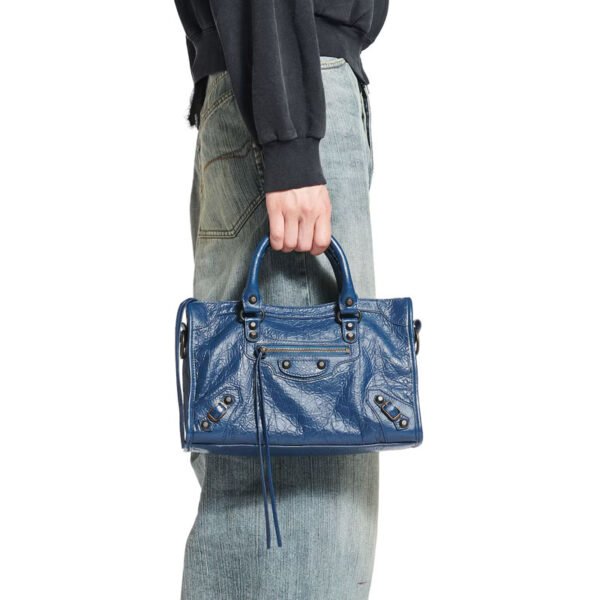 Replica Balenciaga le city bag small in mineral blue