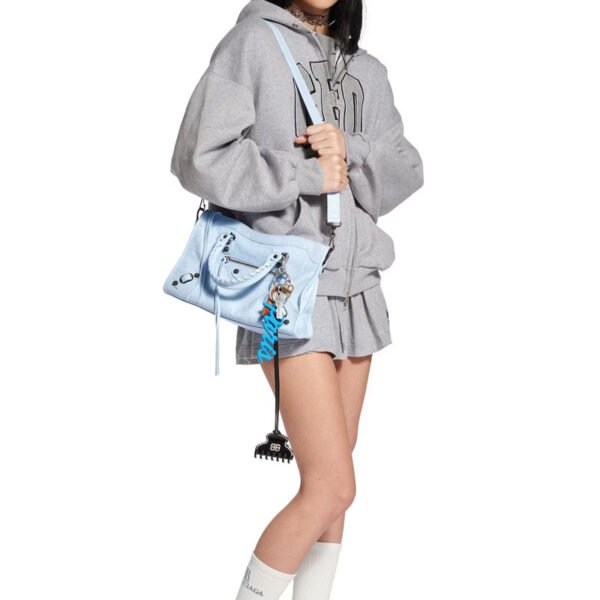 Replica Balenciaga le city bag small in cloudy blue
