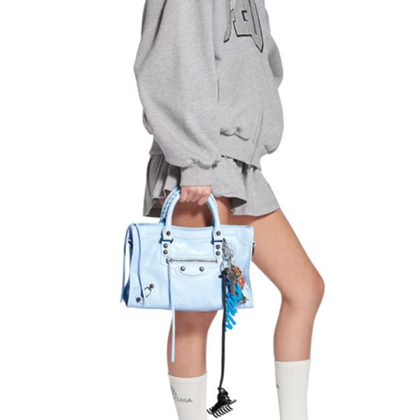 Balenciaga Le City Bag Small in cloudy blue Arena Storico lambskin